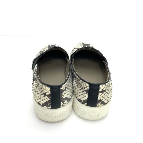 Vince Python Snakeskin Leather Slip on Shoes - Picture 9 of 10